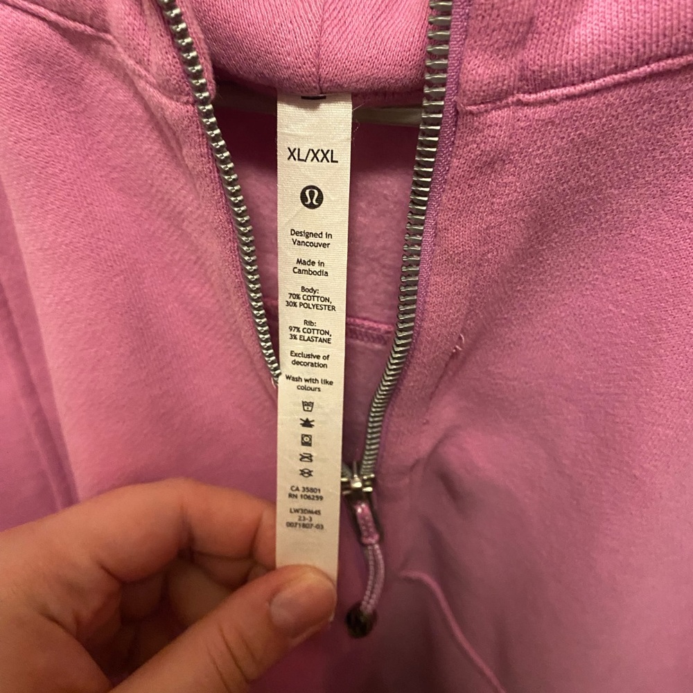 XL/XXL oversized Scuba half zip hoddie